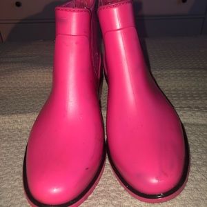 Pink rain boots by Kate Spade